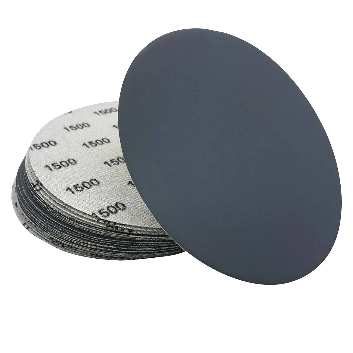 6-Inch Hook-and-Loop Sandpaper Discs, 25 PCS 1500 Grit Premium Silicon Carbide Wet-Dry Flocking Discs for Automotive Tools, Scratches Removing, Concrete Countertops Sanding
