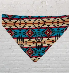 Western Print Bandanas for Dogs and Cats Elastic Neck band or Collar Pull