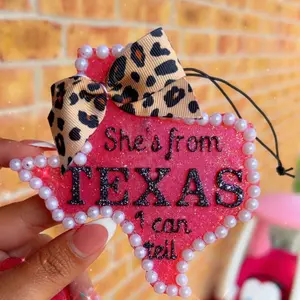 She’s from Texas handmade car freshie pink set- Great Design vent clips included