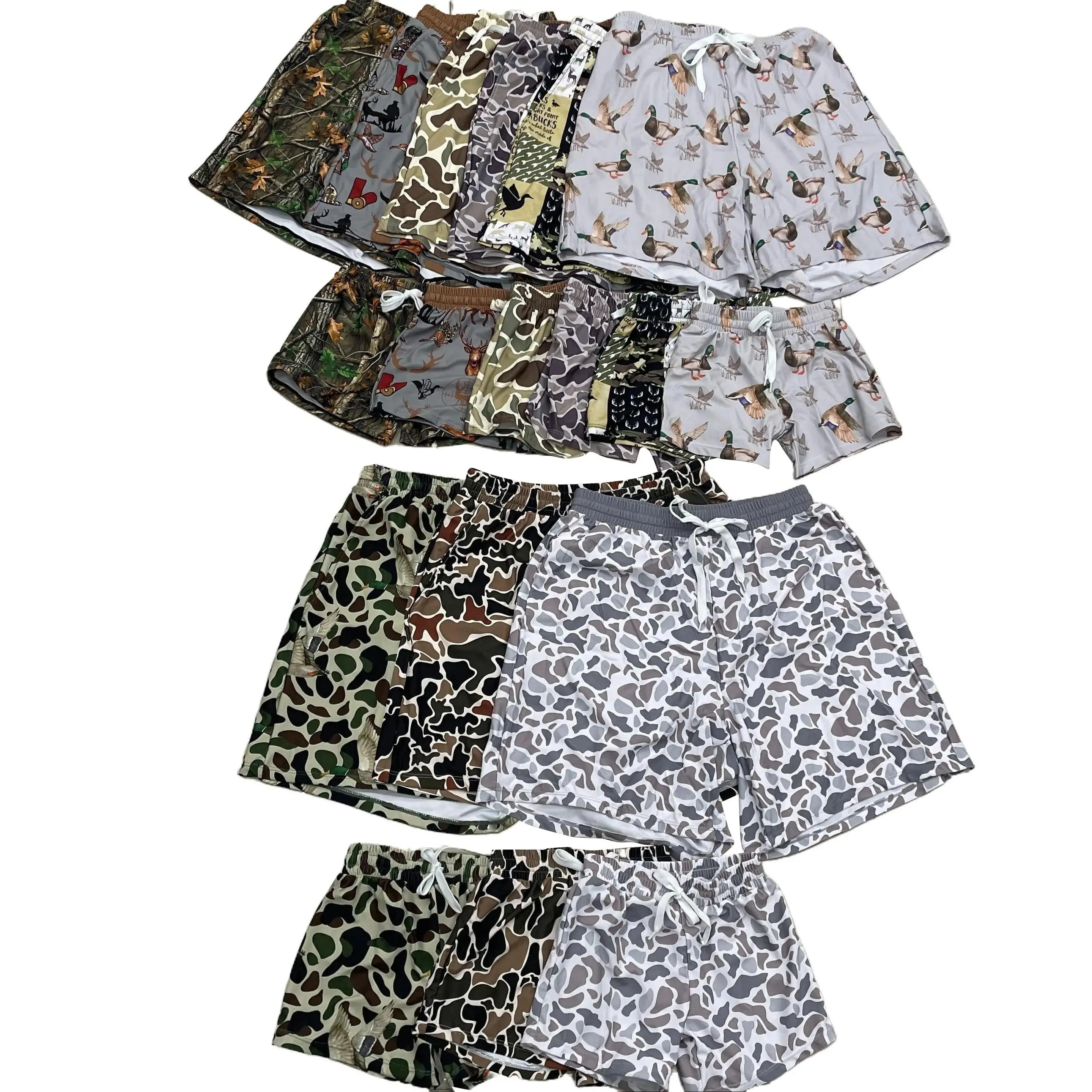 Father Son Matching Hawaiian Shorts, Duck Camo Family Beach Shorts, Daddy and Me Drawstring Summer Shorts, Vacation Outfit Gift for Dad and Son