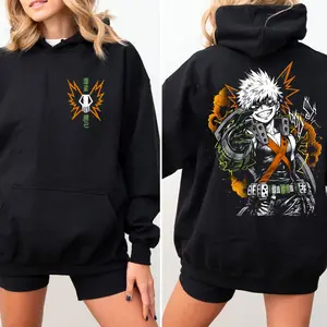 Anime-Inspired Unisex Heavy Cotton Shirt- Katsuki Bakugo Graphic Shirt for Fans, Stylish Gift for Birthdays, Casual Wear, Conventions