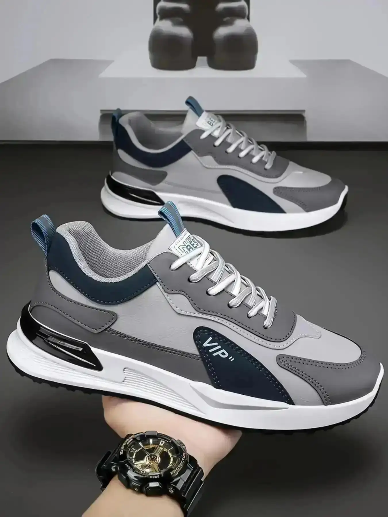 Men's Colorblock Patchwork Lace Up Low Top Sneakers Casual Sporty Breathable Comfortable Sports Shoes For Men Daily Wear Athletic Non Slip Lightweight Male Walking Running Gift Him Flexible Cushion Mesh essential
