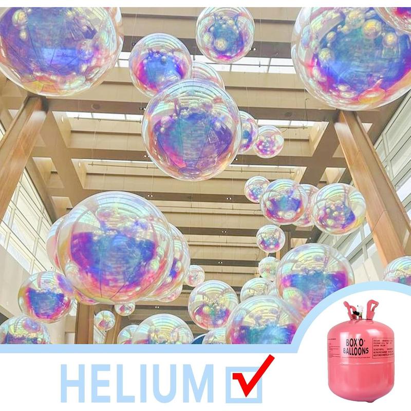 Glitter Aluminum Foil Balloons 20 Different Sizes 22 Pack 12inch 10inch Large Round Aluminum Foil Sphere 4D Inflatable Mirror Ball Polyester Film Balloons Suitable for Wedding Anniversary Birthday Disco Party Decoration