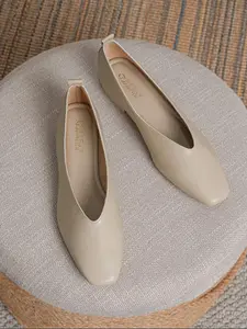 Women's Business Casual Shoes, Soft PU Leather Square Toe, Comfortable Rubber Sole, Perfect Gift Choice, All Season Wear