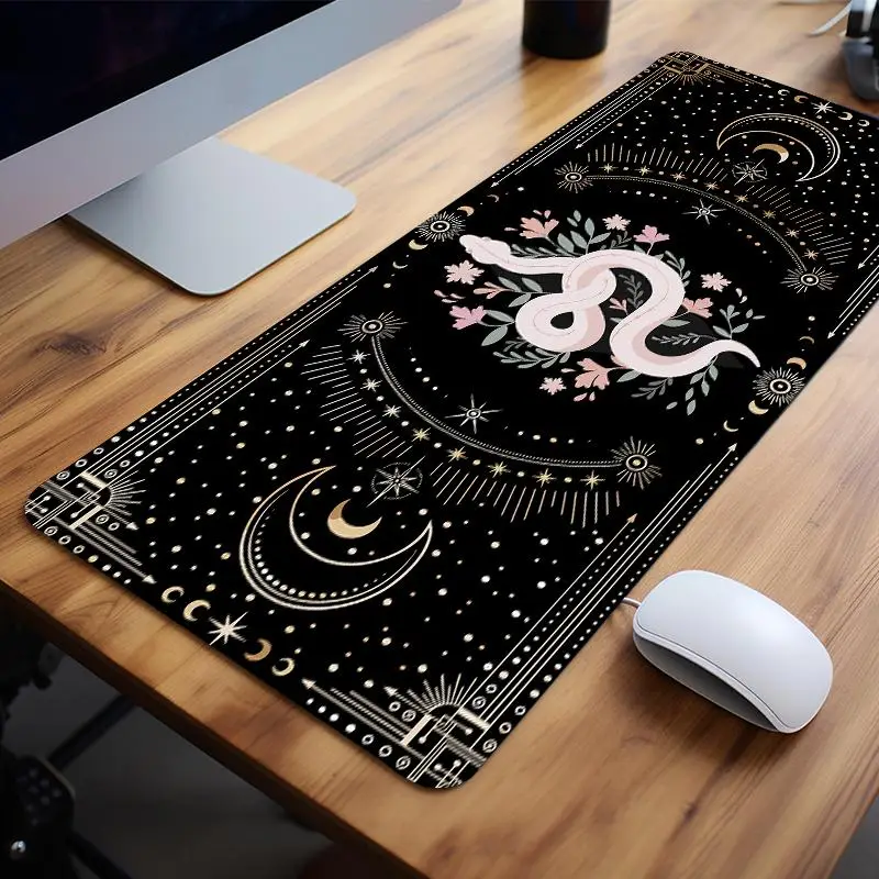 Creative Snake & Flower Pattern Mouse Pad, 1 Count Rectangle Gaming Mouse Pad with Non-slip Rubber Base, Portable Desk Keyboard Mat for Home Office