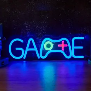 Unique USB-Powered Wall-Mounted Game Neon Light, Creates Cool Ambiance for Gaming Rooms & Bedrooms, Perfect Gift for Gamers & Youth, USB Powered Lamp