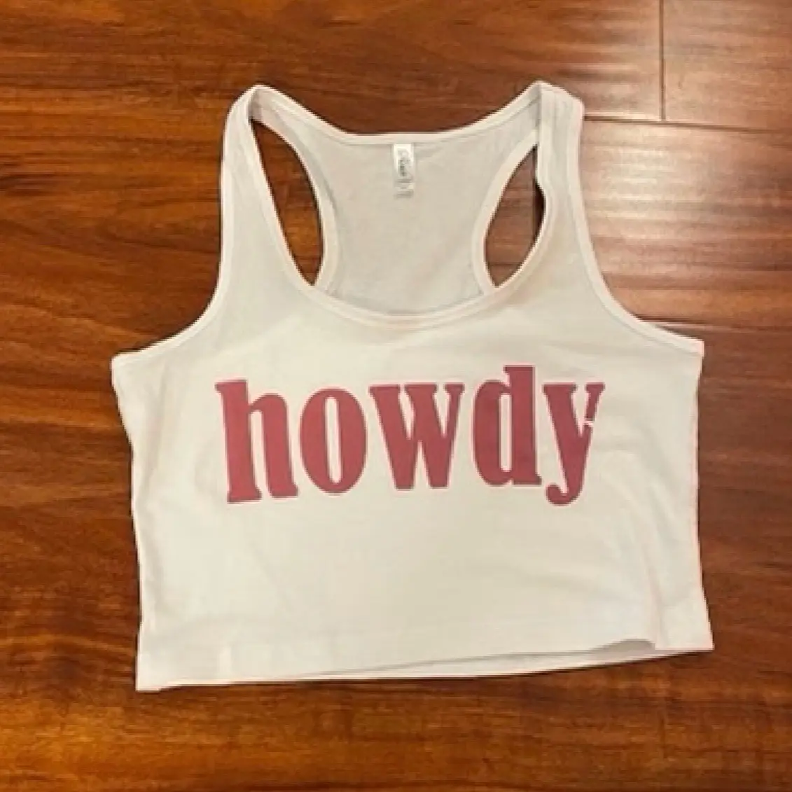 Howdy Cropped Tank Top Shirt Womenswear Tube Underwear Lady