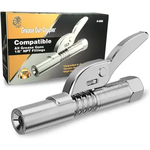 Coupler,  Lock on  Couplers, 12000 PSI High  Greases  Coupler, Compatible with All   1/8" NPT   Fittings,Duty Quick Release  Couplers