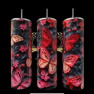 3D butterfly Tumbler