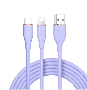 Multi USB C Charging Cable, 6 ft 2-in-1 USB C Cable ,Fast Charging for iPhone 16/15/14/13/12/11/X/8 Series,Samsung,iPad, iWatch, AirPods &More