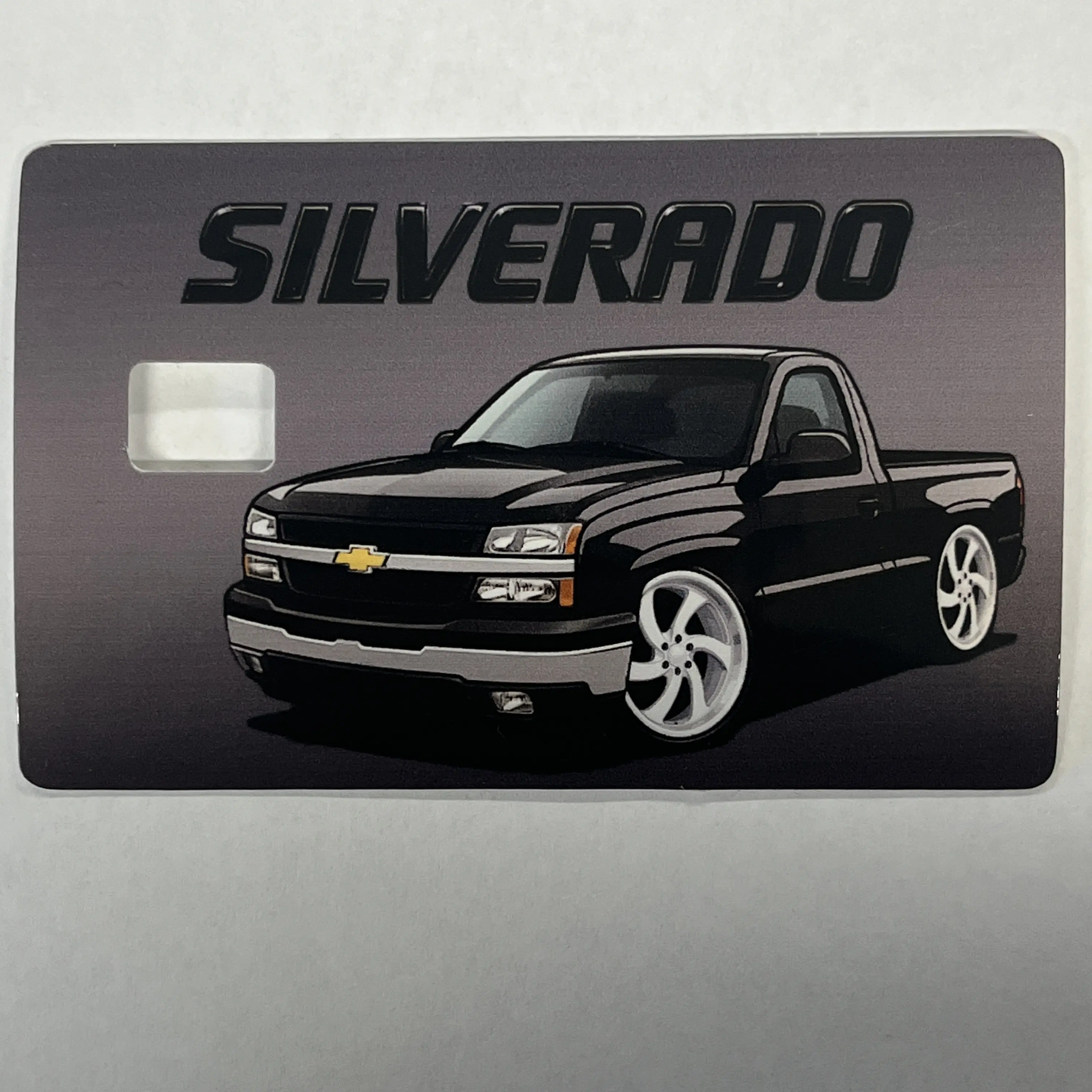 Lowered Silverado Truck Debit/Credit Card Sticker Cover