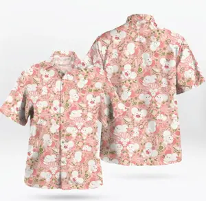 Kawaii On The Outside, Trouble On The Inside – Maushold Smogon Hawaiian Shirt – Cute Pink Pattern for PKM Fans