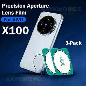 KAYKWONG'S Three-Piece Precision Cut Camera Lens Protector for Vivo X100/X100S/X100Pro/X100Ultra Series, Easy Install, Transparent Anti-Scratch, High-Quality Imaging