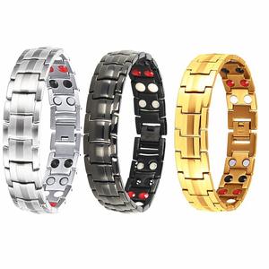 Men's Magnetic Bracelet Titanium Steel Magnetic Bracelet Men's Double Row Magnet Adjustable