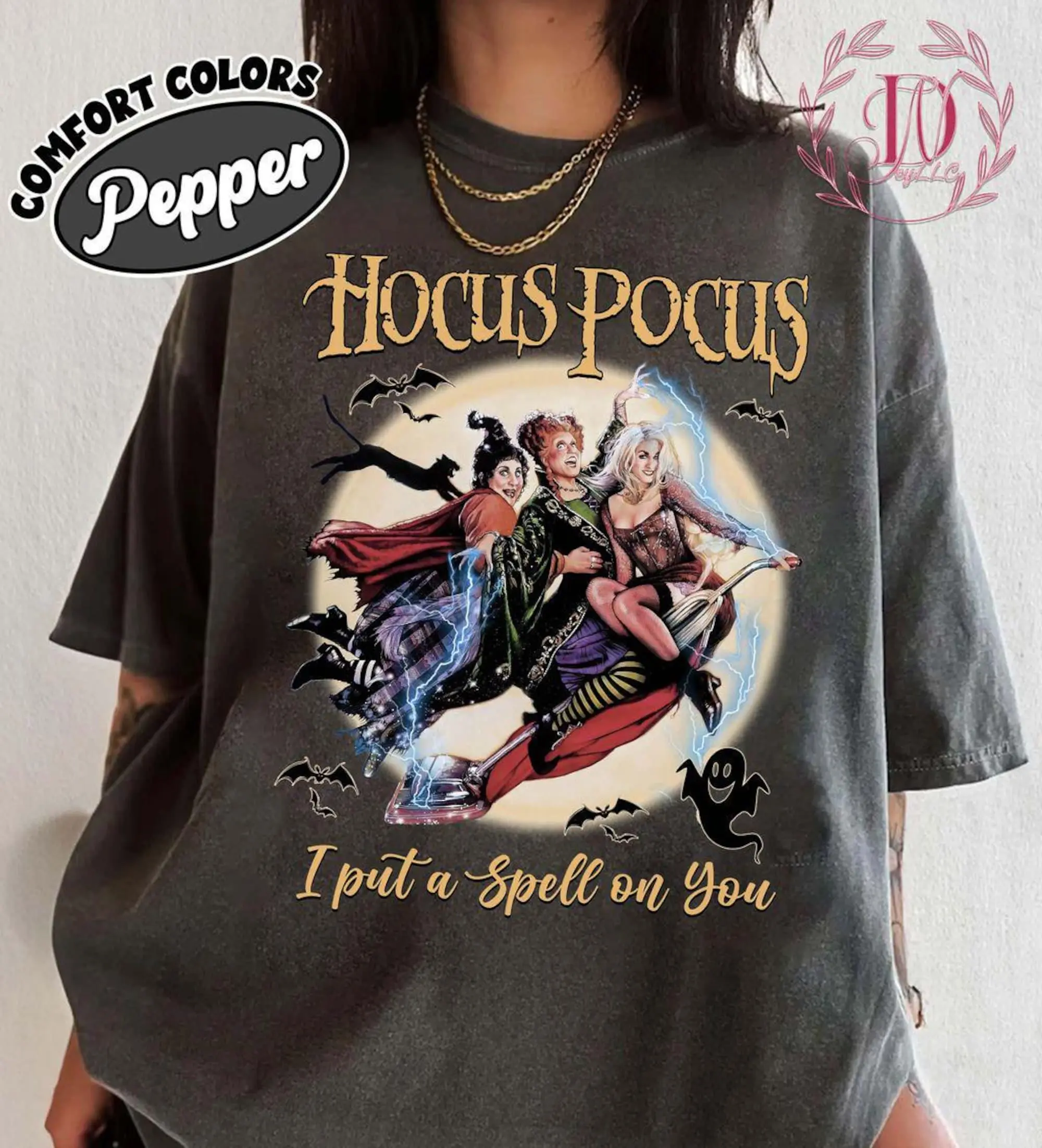 Comfort Colors Retro Hocus Pocus T-Shirt, Hocus Pocus Shirt, Sanderson Sisters T-Shirt, Halloween T-Shirt, Halloween Party, Halloween Gifts