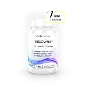 FlexaGen™️ Joint Support Capsules - 3 Capsules with Glucosamine & Chondroitin for Healthy Cartilage and Joint Mobility - Healthcare, Natural Dietary Fitness Vitamin Supplement