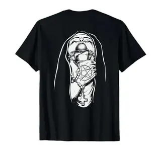 Funny Unholy Nun T-Shirt S to 5XL Cotton Unisex Crew Neck Top Perfect Gift for Him & Her Men Womenwear