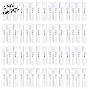 Mini Spray Bottle 100 count 2ML Clear Plastic Empty Sample Containers Fine Mist Perfume Travel Refillable Spray Bottle Perfume Atomizer Small Travel Size Spray Bottle for Cleaning, Essential Oils