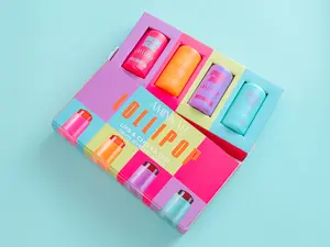 AMINNAH Lollipop Lips & Cheeks Tint Gift Set of All Four Lip Stain Makeup Lipgloss Cosmetic Dual-Use Formula Buildable Coverage Lightweight Non-Sticky Long-Lasting Tint Glossy Lipstick