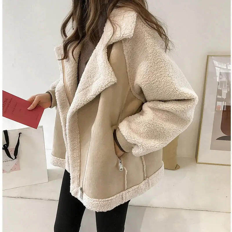 Wynn Plush Shearling Jacket | Oversized Aviator Winter Coat for Women