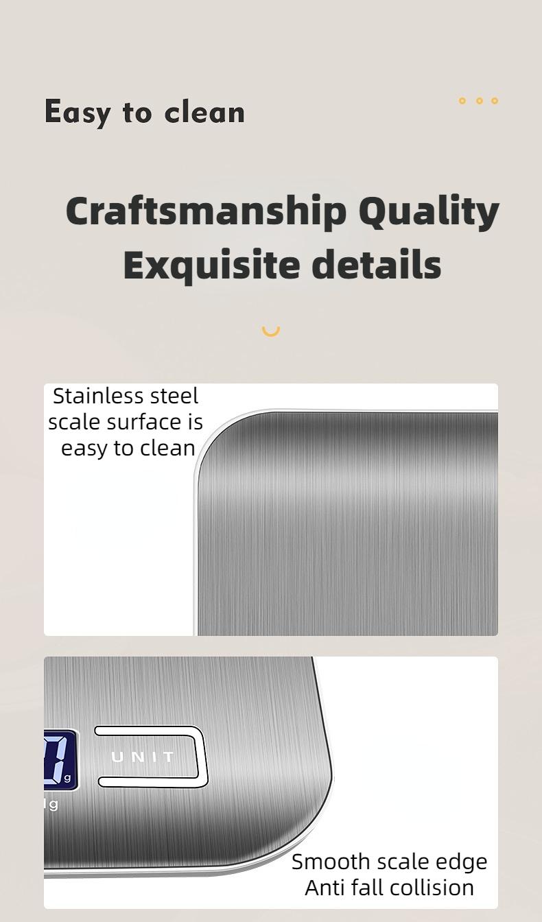 5kg/1g Multifunction Electric Digital Kitchen Food Scale LCD Display, High Precise Waterproff Measuring Scale Stainless Steel 5kg/1g Multifunction Electric Digital Kitchen Food Scale LCD Display, High Precise Waterproff Measuring Scale Stainless Steel