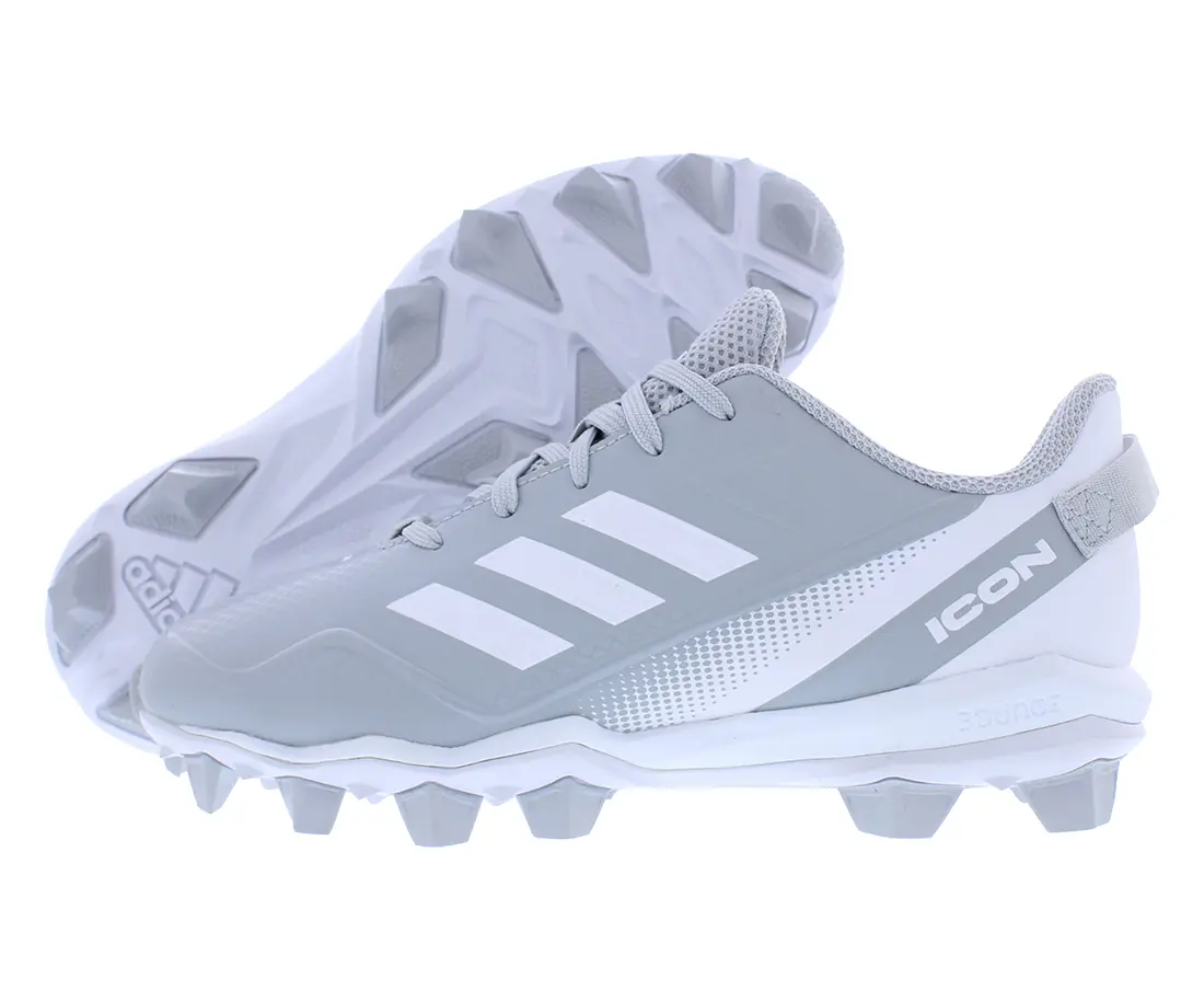 Adidas Boys' Icon 7 Md Molded Male Baseball Cleats, Youth Lace-Up Round Toe Sports Footwear, Kids/Junior Sizing Trainer Shoes