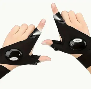LED Flashlight Gloves - Hands-Free, Rechargeable, Water-Resistant, and Adjustable Gloves for Camping, Fishing, and Outdoor Activities - Unique Fathers Day Gifts for Men, Him, Dad, Boyfriend from Daughter, Son, Wife