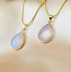 FATE | 14k Gold Opalite Energy Healing Crystal Necklace