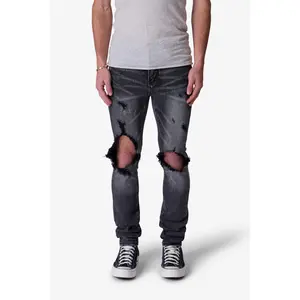 X738 Chewed Up Denim - Washed Black