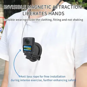 Magnetic Chest Mount with Neck Strap, Quick Release Tripod Stand for Gopro, Insta360, Dji Osmo, Sports Camera Accessories Kit