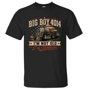 Big Boy 4014 Vintage Steam Locomotive Railroad Train Engine T-Shirt, Graphic Big Boy Train Retro Classic Casual Tee, Unisex Graphic Tee, Full Sizes