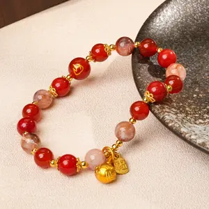 LUMAWU 2026 Golden Pixiu Bracelet | Fire Element & Warm Energy Gem