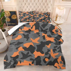 2/3 Pcs Duck Camo Digital Print Comforter Set, Hunting Style Bedding Set, Soft Warm Lightweight & Fade Resistant, Cozy All-Season Bedding for Bedroom, Dorm, Cabin & Guest Room, Ideal for Outdoor Hunting Lovers Home Decor