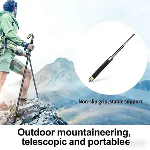 Portable Telescopic Trekking Pole Lightweight Anti-Slip Hiking Walking Stick for Outdoor Mountaineering Camping Backpacking Adventure