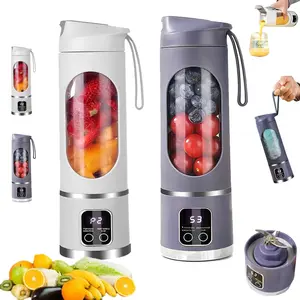 Ultimate 12 Blades Portable Blender with LED Display,2-in-1 Ice Crusher & Smoothie Maker,Machine for Fruit & Vegetable, Leak Proof Design, Makes Shakes & Baby Food in Seconds cup juicer,Easy to Clean Personal Blender,Portable Vegetable Juicer Cup