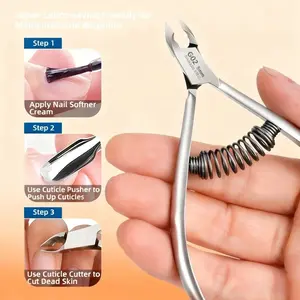 Professional Cuticle Trimmer Nail With Sharp Blade Nail Clippers Nail Art Tools Double Springs For Nail Care Pedicure Nail Tools