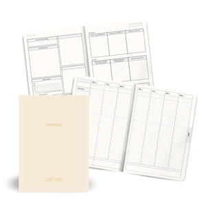 Limitless Planner (undated hourly) - simple planner, minimalist, unisex, cream paper