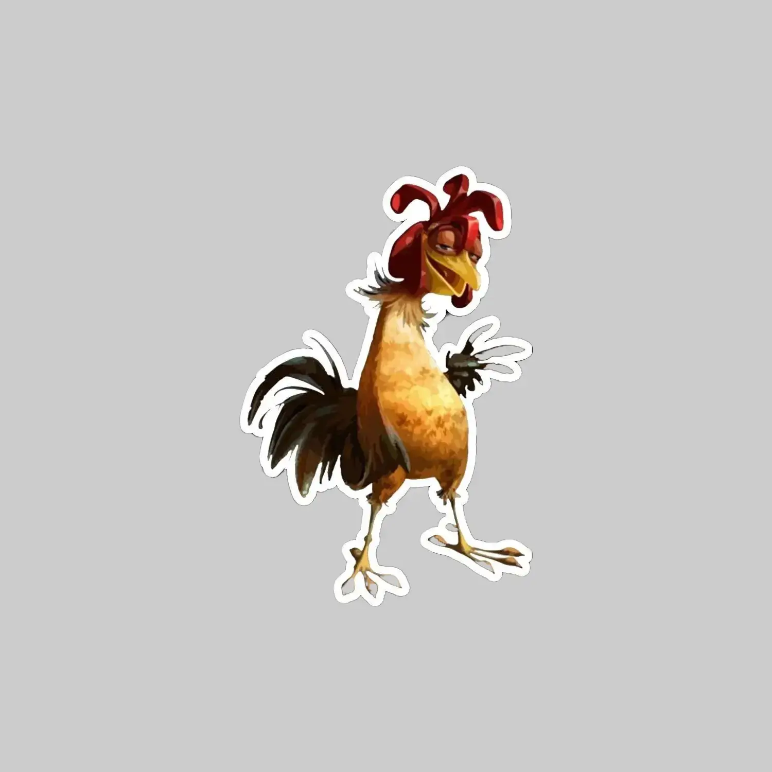 Autocollant Chicken Funny Chicken Sticker, Cartoon Vinyl Sticker Waterproof Laptop Car Phone Decal Meme Gift