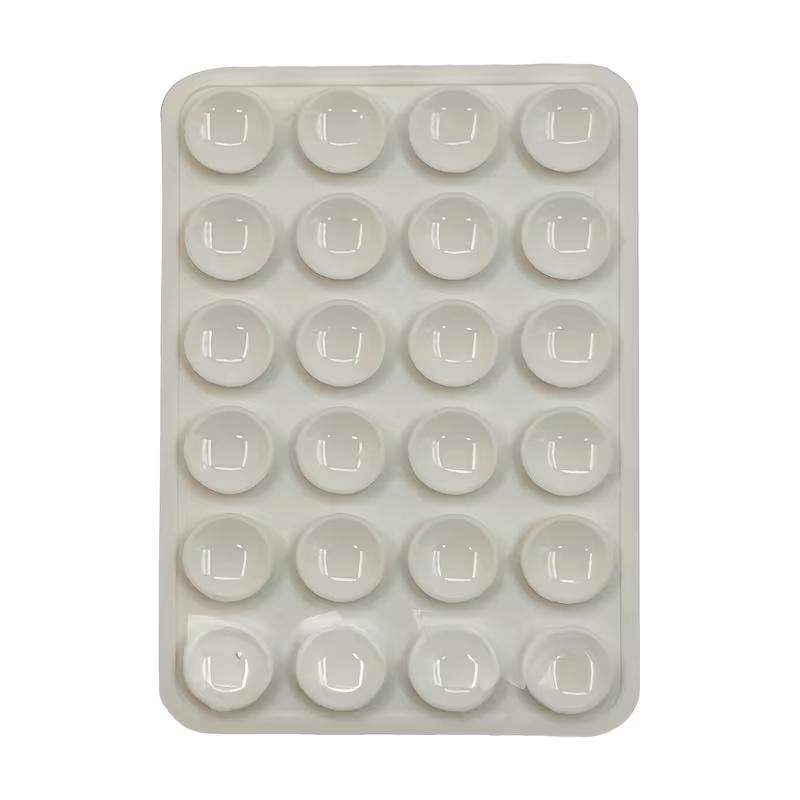 Reusable Double-Sided Suction Cup with 24 Small Suction Cups and Anti-Slip Silicone Pads, for Mounting Phones and Power Banks on Car Dashboards; Universal Phone Mount