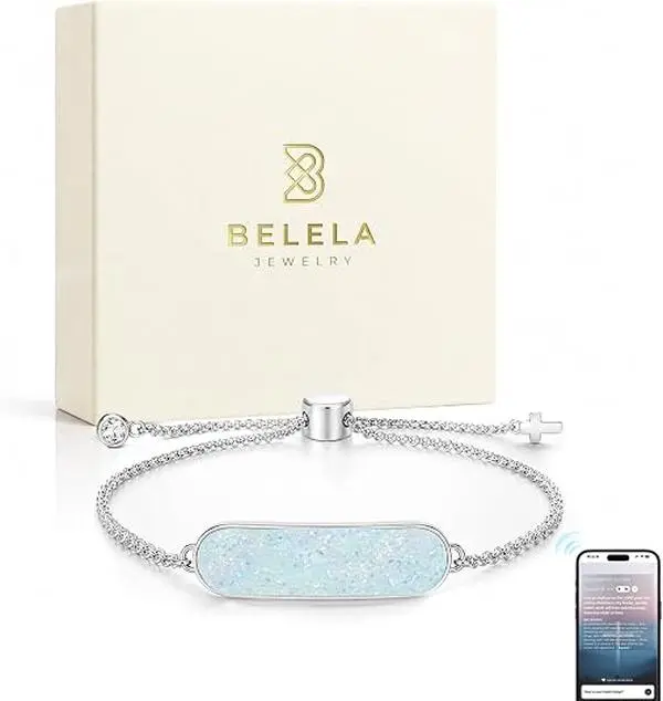 Belela Women's Daily Bible Verse NFC Religious Bracelet - Inspirational Quote Bracelets & Bangles, Tap to Read/Listen Scripture via Phone, Adjustable Fit, No Battery Needed, Splash-Resistant, Meaningful Mom Gift (Mother’s Day)