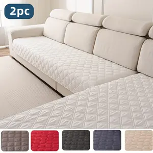 2Pc A high-quality anti-wear and durable ultrasonic embossed sofa cushion cover - pet-friendly, universal non-slip sofa cushion in all seasons, suitable for L-shaped princess combination sofa decoration protection, multi-color