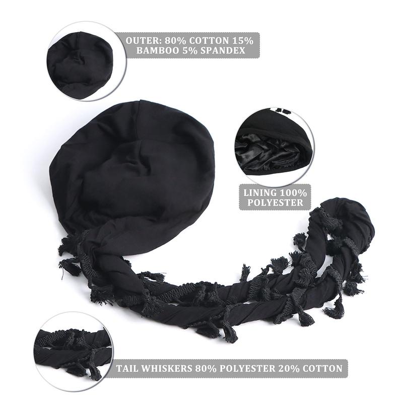 Turban for Men- Satin-Lined Durag Head Wrap for Fashion & Comfort - Multipurpose Head Scarf Head Warp for Men and Women