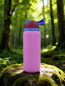Ow-Dusk Clouds Purple Capacity 32 Ounces / 945 Milliliters, Double-Layer Vacuum Insulated Portable Drinking Cup - Cold-Resistant Stainless Steel Water Bottle with Straw, Comes with Handle and Spout, Suitable for Exercise Use, Must-Have for Travel.
