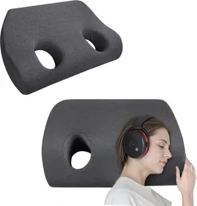 Ear Piercing Pillow, Side Sleeper Ear Holes Pillow Memory Foam 2-Hole Piercing O-Shaped Sleeping Pillow for Ear Pain, Inflammation and Pressure Sores, Provides Comfortable Protection.