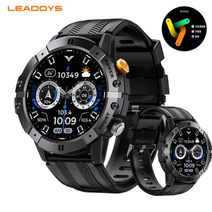 LEADOYS C29 Smart Watch Make Answer Calls Compatible with iPhone and Android 1ATM Waterproof Military Rugged Smart Watch for Men 100+ Sports Modes Heart Rate Monitor Camping Climbing Watch