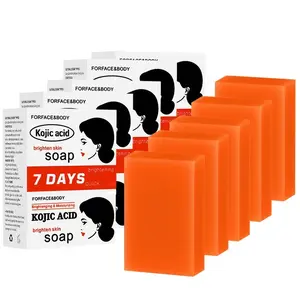 5 Pack Kojic Acid Soap, Handmade Soap Kit, Deep Cleaning Moisturizing Bath Soap, Face Wash, Shower Oil Gel, Body Bath Gel, Facial Cleanser