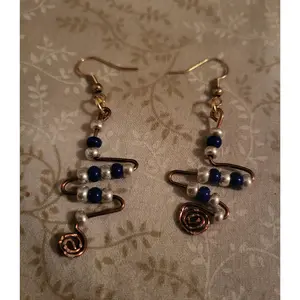 Bronze Squiggle Earrings