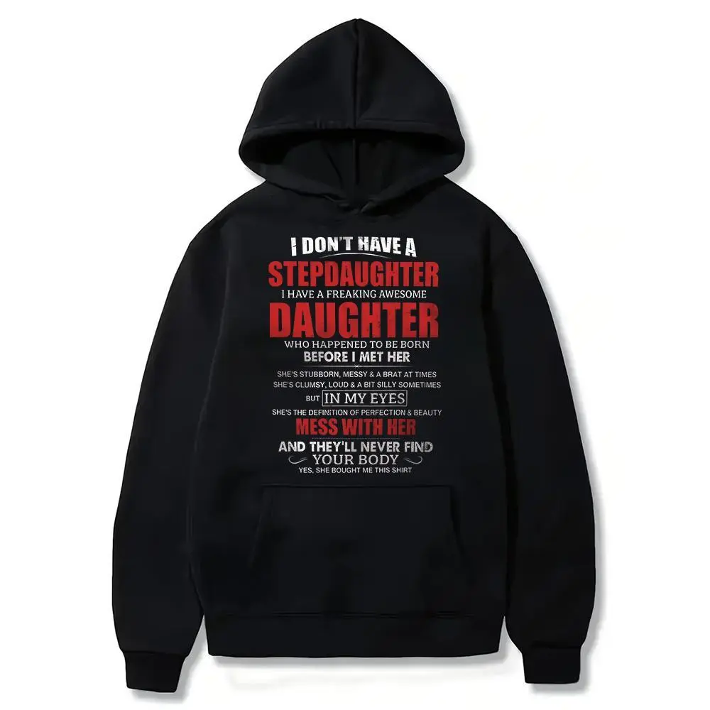 Bonus Dad Champion" Father's Day Stepdad Gift - Funny Cotton Appreciation Hoodie Casual graphic tees men gifts