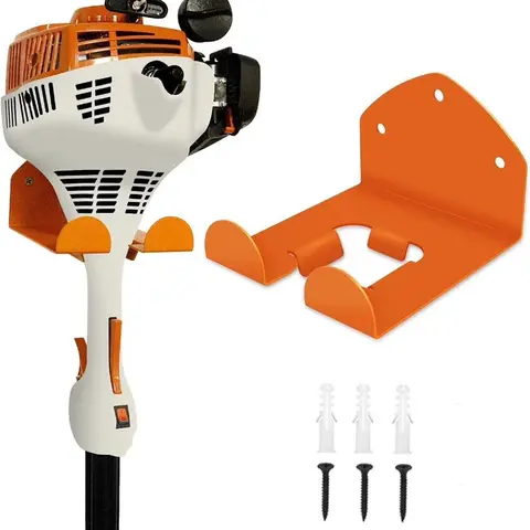 Wall-Mounted Garage Tool Storage Rack with Garage Hooks - Durable Materials, Flexible Wall Mounting Solution, Effective Storage Space, Firm Multi-Surface Installation, Grass & Hedge Trimmer Tool Holders, Yard Organizer, Father's Day Gift