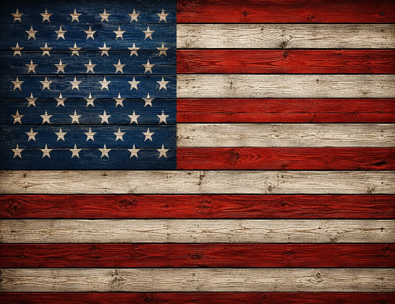 American Flag Wall Decor Vintage USA Flag Canvas Print Rustic Patriotic Wall Art Wooden American Flag Artwork Farmhouse Decor Living Room Bedroom Office Man Cave Home Decoration Veteran Military Gift Independence Day Memorial Day 4th of July Decor